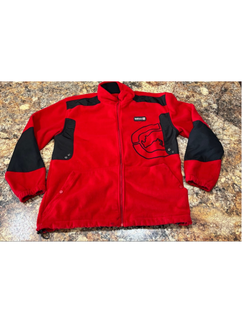 Vintage Ecko Unltd Red Black Full Zip Fleece Jacket